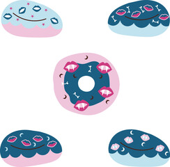 Happy Halloween donuts. Halloween cafe.