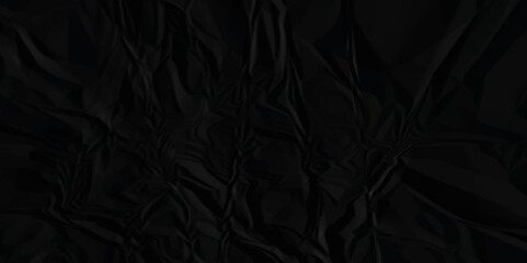 Black crumpled paper texture .Black wrinkled paper texture. black paper texture . Black crumpled and top view textures can be used for background of text or any contents .