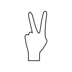 Hand symbol icon vector. Hand illustration sign. Symbol shown by the hand sign.