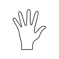Hand symbol icon vector. Hand illustration sign. Symbol shown by the hand sign.