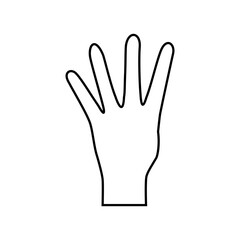 Hand symbol icon vector. Hand illustration sign. Symbol shown by the hand sign.