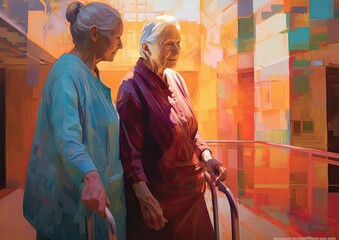 Obraz premium elderly woman