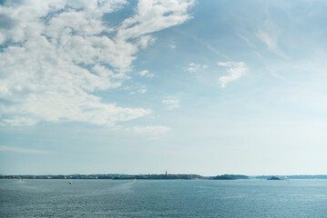 Obraz premium Vue de Saint-Malo depuis le Fort de la Conchée