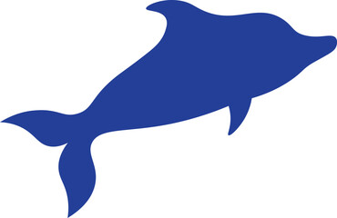 Obraz premium Dolphin Fish Silhouette