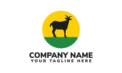 Goat farm logo. free goat logo design template