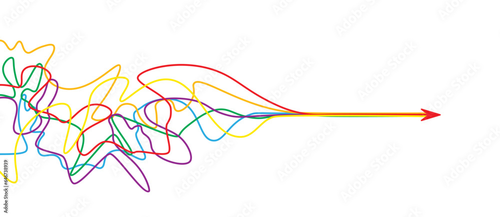 Canvas Prints rainbow merging arrows image. clipart image