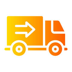 delivery truck gradient icon