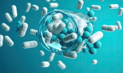 medicine capsule pills, medical concept