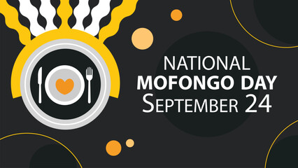 National Mofongo Day vector banner design. Happy National Mofongo Day modern minimal graphic poster illustration.