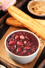 Red bean and peanut multigrain porridge, Chinese delicacy, made from grains