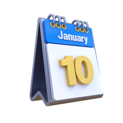 10 January Calendar 