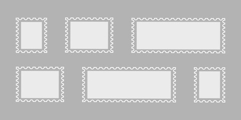 Postage stamp. Blank Postage Stamp. 