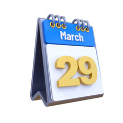 29 March Calendar