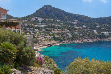 Fototapeta na wymiar Blick auf die Cala Llamp, Mallorca
