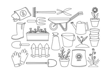 Doodle Gardening Illustration