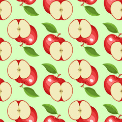 Vector seamless pattern with fruits