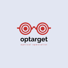 Optical target. optical care logo design for company, brand, store and website.