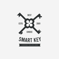 smart key logo design for company or brand