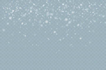 White png dust light. Bokeh light lights effect background. Christmas background of shining dust Christmas glowing light bokeh confetti and spark overlay texture for your design.