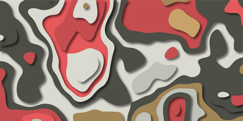 Abstract trending mordern 3d paper cut out background texture design for web , wallpaper, element and other pattern design. Brochure curve trendy liquid background template with paper cut out effect