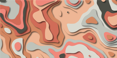 Abstract trending mordern 3d paper cut out background texture design for web , wallpaper, element and other pattern design. Brochure curve trendy liquid background template with paper cut out effect