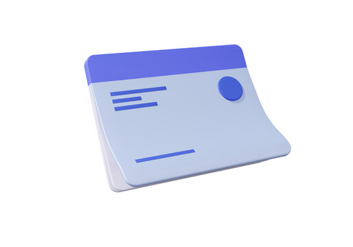 Account passbook icon symbol banking management money saving concept. transaction business financial deposit, budget, fund, statement payment. cartoon elements. 3d render illustration