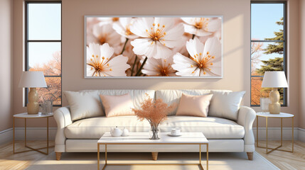 modern living room UHD wallpaper Stock Photographic Image 