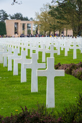 Naklejka premium Normandy American Cemetery, in Colleville-sur-Mer, France