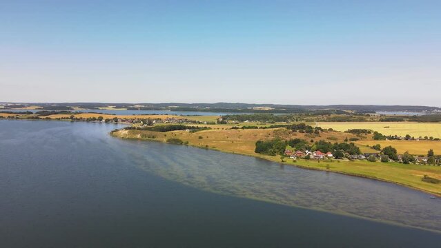 Aerial view of Mönchgut region on the island of Rügen in the Baltic Sea Germany