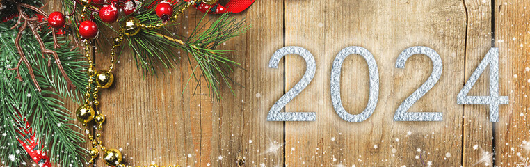 New year 2024 background, holiday, winter, card, congratulation, december.