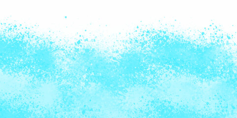 White and blue color frozen ice surface design abstract background. blue and white watercolor paint splash or blotch background with fringe grunge wash and bloom design