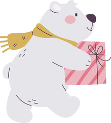 Polar Bear With Gift Box