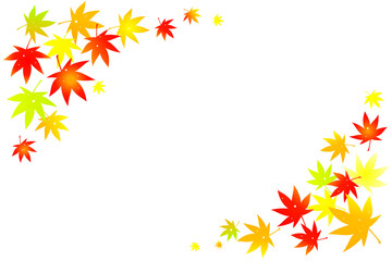 紅葉イメージ、秋のもみじのコピースペースベクター背景イラスト素材