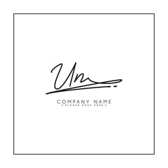 UN Handwritten Signature logo - Vector Logo Template for Beauty, Fashion and Photography Business © Shahzad