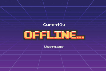 8 bit pixel art background for offline stream twitch modern.