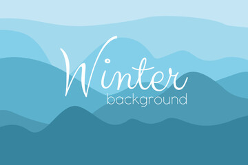 Vector illustration. Winter landscape. Snowy backgrounds. Snowdrifts. Snowfall. Clear blue sky. Blizzard. Snowy Landscape. Design elements for poster, book cover, brochure, magazine, flyer, booklet
