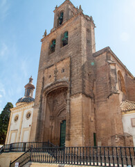 Fototapeta na wymiar Iglesia de Santiago en Utrera perteneciente a la comarca agrícola de La Campiña, en la provincia de Sevilla,Andalucía, España.