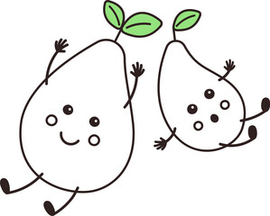 Pears Fruit Character