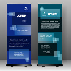Business Roll up banner vertical template design, for brochure, business, flyer, infographics. modern x-banner and flag-banner advertising. vector illustration