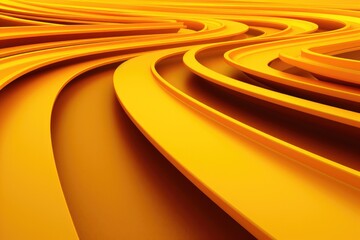 A vibrant yellow abstract background with flowing curved lines