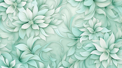 soft color green mint background floral ornament softcolor delicate shade of freshness