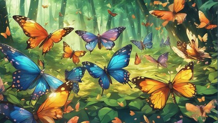 swarm of butterflies wallpaper