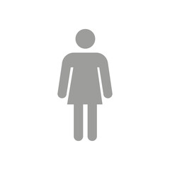 Vector flat illustration in grayscale. Avatar, user profile, person icon, profile picture. Suitable for social media profiles, icons, screensavers and as a template.