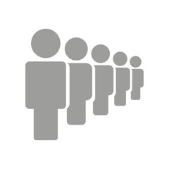 Vector flat illustration in grayscale. Avatar, user profile, person icon, profile picture. Suitable for social media profiles, icons, screensavers and as a template.