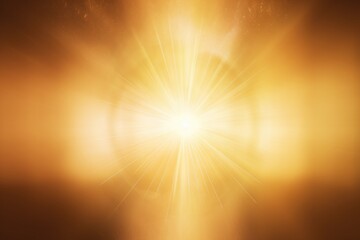 abstract of light lens flare in gold background. Generative AI