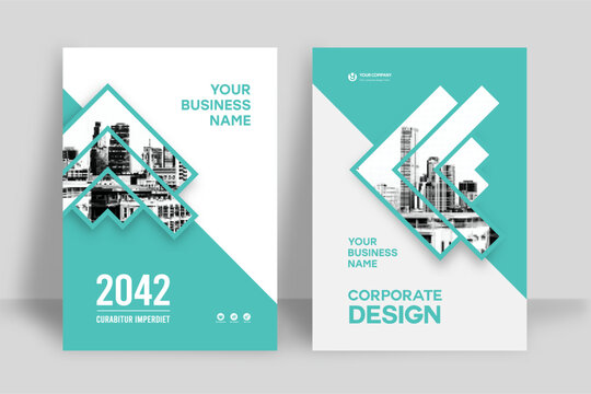 City Background Business Book Cover Design Template 