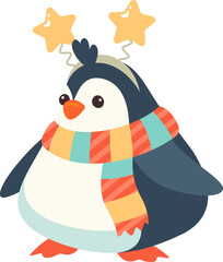 Penguin With Scarf And Hoop