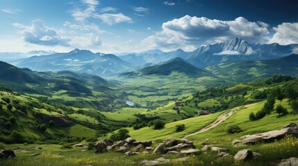 rural view of green valley
