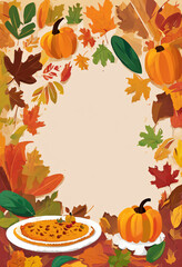 Fototapeta premium autumn leaves frame