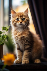 cat on a sill